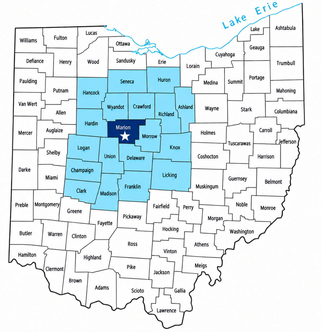 Marion County, Ohio — Beeney Removal & Hauling home base